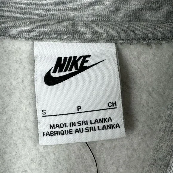 Nike Mens Hoodie Sportswear Fleece Sweatshirt Gray White Small BV2973-063 NEW - Picture 3 of 7